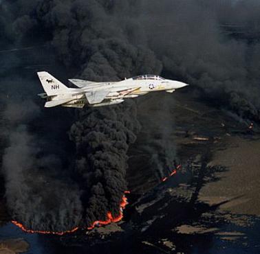 Grumman F-14A Tomcat podczas I wojny w Iraku.