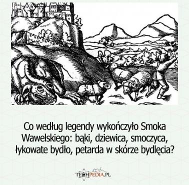 Co według legendy wykończyło Smoka Wawelskiego?