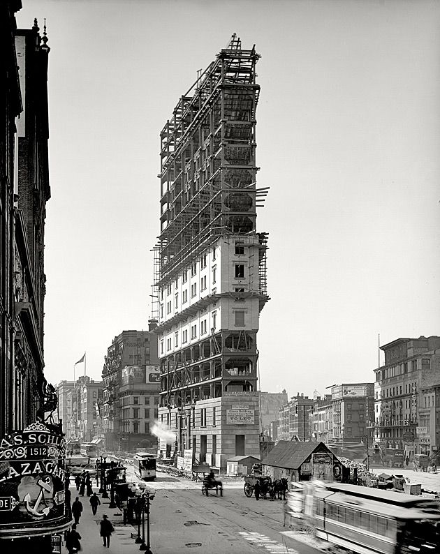 Budowa One Times Square Building, siedziby jednej z największych lewicowych gazet w USA - New York Times.