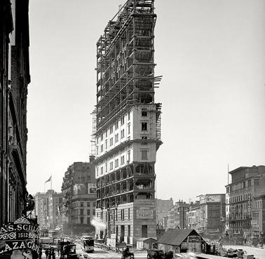 Budowa One Times Square Building, siedziby jednej z największych lewicowych gazet w USA - New York Times.