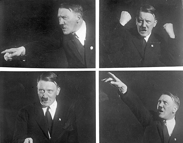 Adolf Hitler ćwiczy pozy. Przed nim tysiące spotkań z ludźmi i starcie z innymi w demokratycznych wyborach.