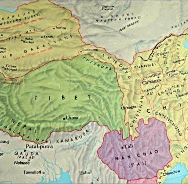 Mapa średniowiecznych Chin