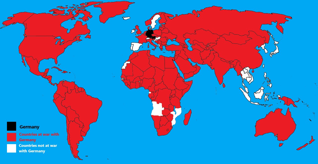 Kraje, które wypowiedziały wojnę Niemcom do kwietnia 1945 roku