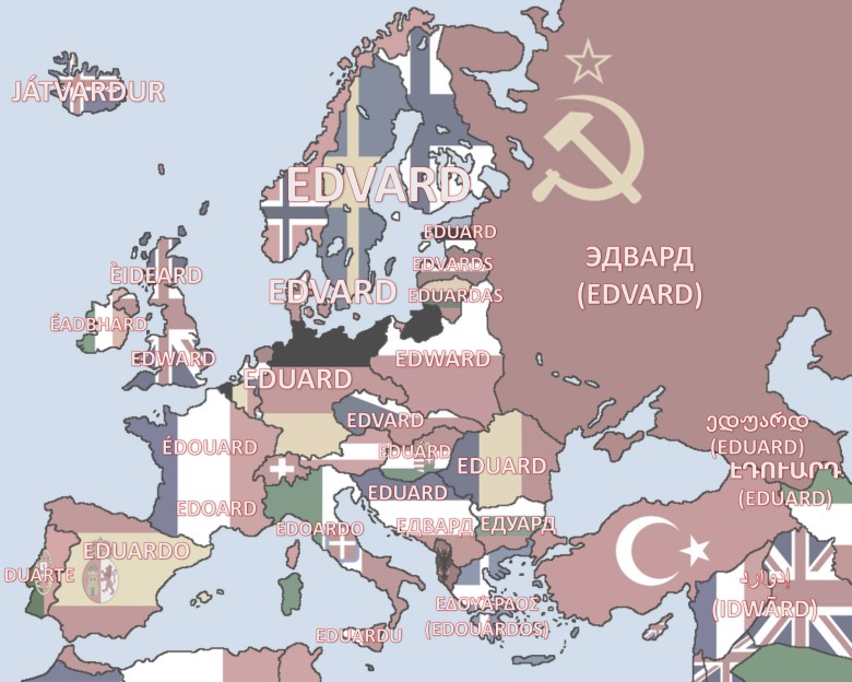 Imię Edward w różnych europejskich językach