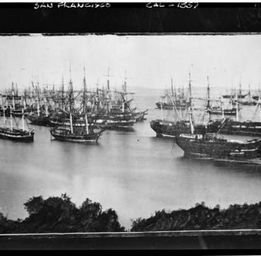 Porzucone statki podczas gorączki złota (Yerba Beuna Cove, San Francisco).