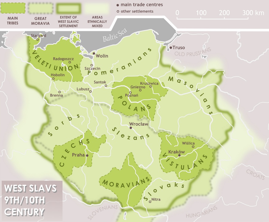 Słowianie zachodni na przełomie IX i X wieku.